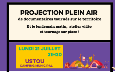 Projection Plein Air à Ustou