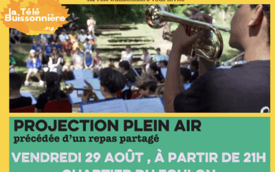 Projection Plein Air à Pamiers, quartier du Foulon
