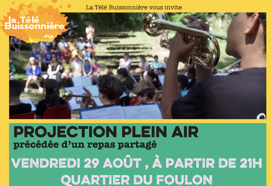 Projection Plein Air à Pamiers, quartier du Foulon